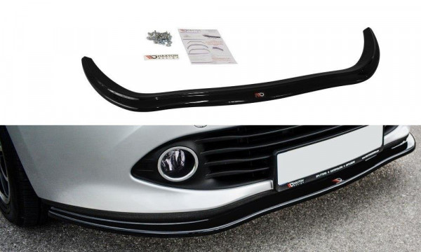 Front Ansatz für V.1 Renault Clio Mk4 schwarz Hochglanz