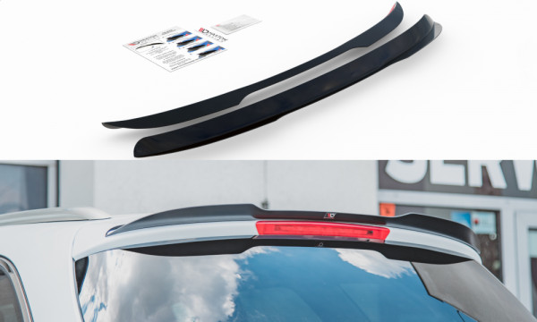 Spoiler CAP passend für Ford Mondeo Kombi Mk5 Facelift schwarz Hochglanz