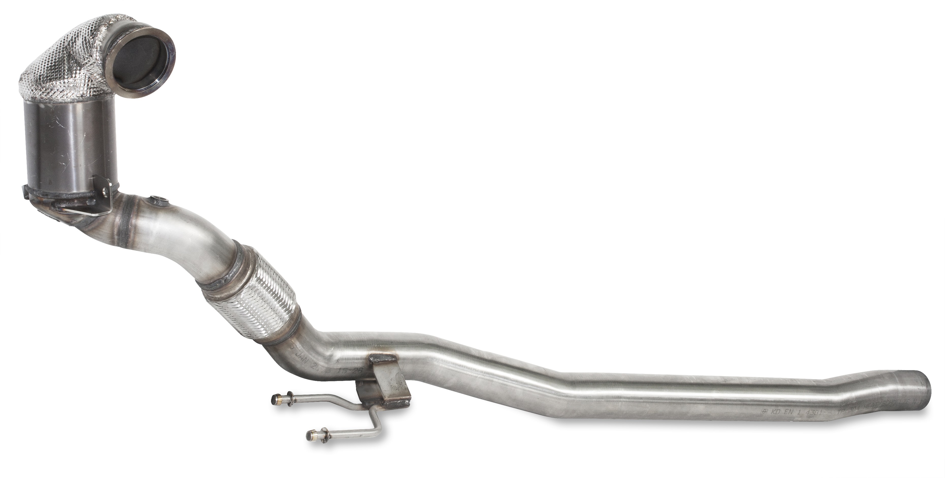 HJS downpipe VW Golf 7 R 2.0 TSI, 76 mm, ECE approved, Golf R (2.0 - EURO  6), Golf 7, VW, HJS Down Pipes, Downpipes & Kats, Exhaust Technology