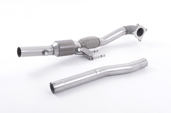 Milltek SSXAU200 Cast Downpipe with HJS High Flow Sports Cat - Audi S3 2.0 T quattro Sportback 8P (