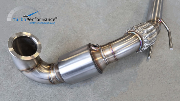 TurboPerformance Downpipe VAG 1.8 - 2.0 TSI Allrad/4WD, Golf 7R, Cupra 300, S3 8V, Octavia/Superb mit HJS ECE Kat