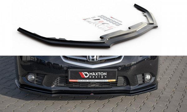 Front Ansatz passend für Honda Accord VIII (CU Series) Facelift schwarz Hochglanz