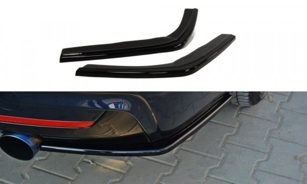 Heck Ansatz Flaps Diffusor für BMW 4er F32 M Paket schwarz Hochglanz