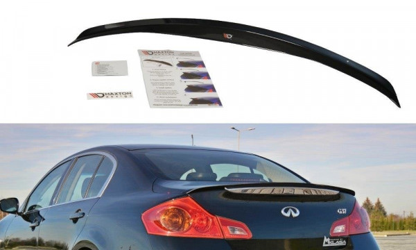 Spoiler CAP passend für Infiniti G37 Sedan schwarz Hochglanz