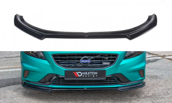 Front Ansatz passend für Volvo V40 R-design schwarz Hochglanz
