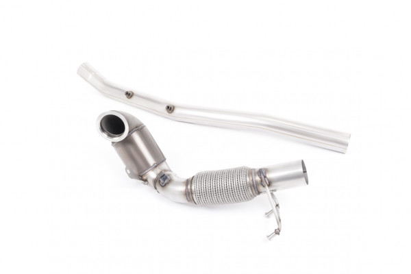 Milltek SSXVW512 Large Bore Downpipe and Hi-Flow Sports Cat - Audi S3 2.0 TFSI quattro 3-Door 8V.2