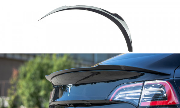 Spoiler CAP passend für Tesla Model 3 schwarz Hochglanz