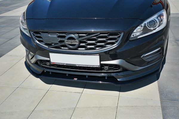 Front Ansatz V.1 passend für Volvo V60 Polestar Facelift schwarz Hochglanz