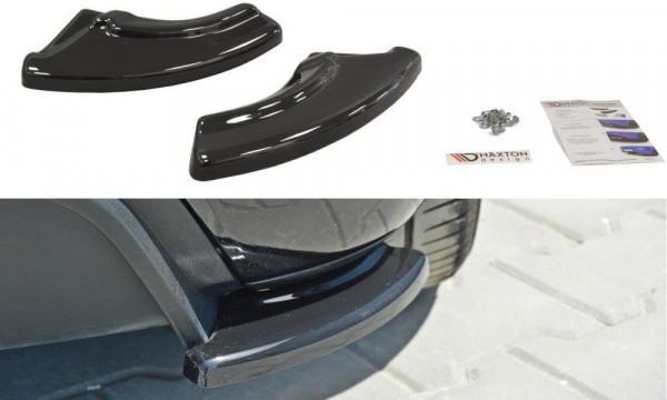 Heck Ansatz Flaps Diffusor für Fiat Punto Evo Abarth schwarz Hochglanz