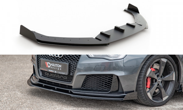 Robuste Racing Front Ansatz passend für + Flaps Audi RS3 8V Sportback schwarz Hochglanz