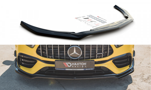 Front Ansatz V.1 passend für Mercedes-AMG A 45 S W177 schwarz Hochglanz