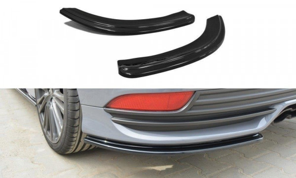 Heck Ansatz Flaps Diffusor für Ford Focus ST Mk3 FL schwarz Hochglanz