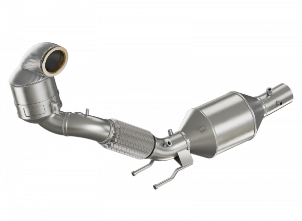 HJS Downpipe Audi A1 II / VW Polo VI GTI (2.0 - Euro 6d - OPF), ø76 mm, 200cpi Edelstahl Tuningkats,
