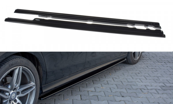 Seitenschweller Ansatz passend für Mercedes-Benz E43 AMG / AMG-Line W213 schwarz Hochglanz