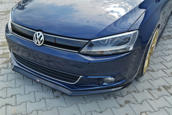 Front Ansatz V.2 passend für VOLKSWAGEN JETTA MK6 SEDAN vor Facelift schwarz Hochglanz