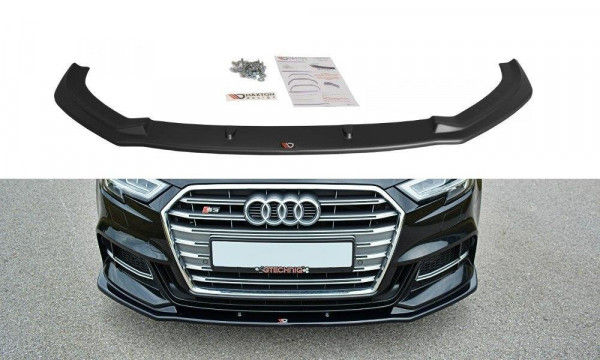 Front Ansatz passend für V.1 Audi S3 / A3 S-Line 8V FL schwarz Hochglanz