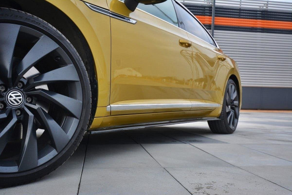 Seitenschweller für Ansatz Cup Leisten VW ARTEON R-Line schwarz Hochglanz