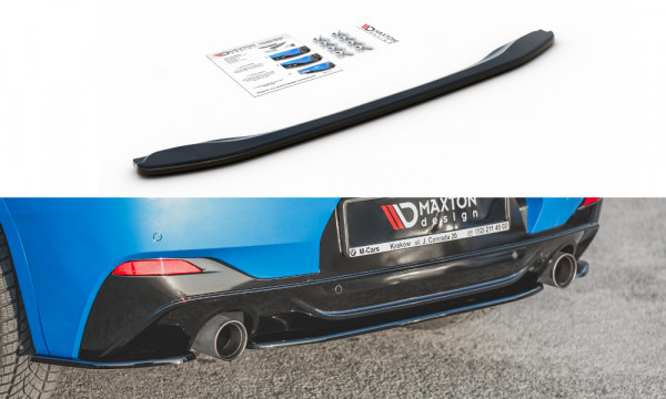 Mittlerer Diffusor Heck Ansatz passend für BMW X2 F39 M-Paket schwarz Hochglanz