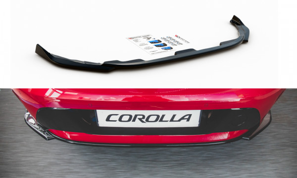 Mittlerer Diffusor Heck Ansatz passend für Toyota Corolla XII Hatchback schwarz Hochglanz
