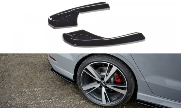 Splitter / Diffusor Heck Ansatz passend für Audi RS3 8V FL Sedan schwarz Hochglanz