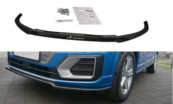 Front Ansatz passend für Audi Q2 Mk.1 schwarz Hochglanz