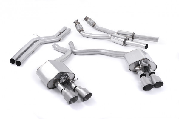 Milltek SSXAU445 Cat-back Quad 100mm GT100 - Audi S6 4.0 TFSI C7 quattro (2012 - 2018)