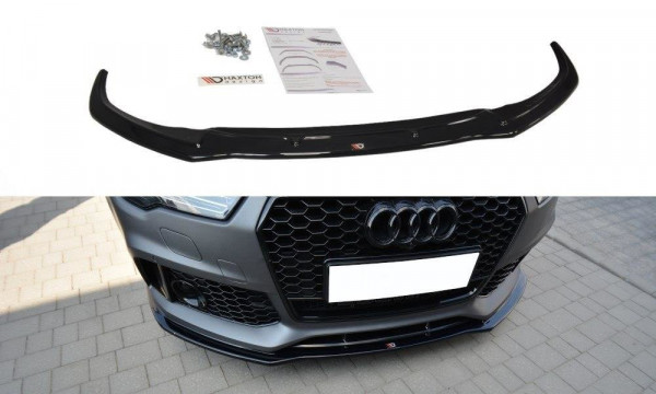 Front Ansatz V.1 passend für Audi RS7 Facelift schwarz Hochglanz
