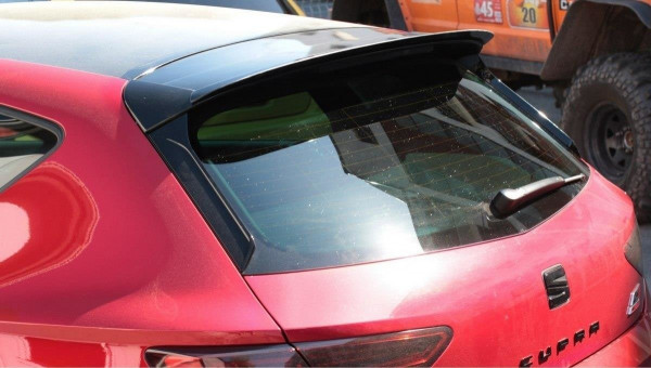 Spoiler CAP für Seat Leon Mk3 Cupra Facelift schwarz Hochglanz