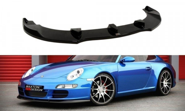 Front Ansatz für PORSCHE 911 Carrera 997.1 schwarz Hochglanz