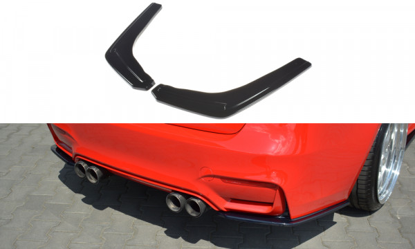 Heck Ansatz Flaps Diffusor V.1 passend für BMW M3 F80 schwarz Hochglanz