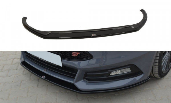 Front Ansatz für V.2 Ford Focus ST Mk3 FL schwarz Hochglanz