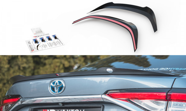 Spoiler CAP passend für Toyota Corolla XII Sedan schwarz Hochglanz