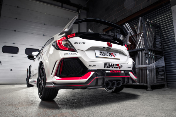 Milltek SSXHO251 Cat-back Triple 100mm GT100 - Honda Civic Type R FK8 2.0 i-VTEC (Both OPF/GPF & Non