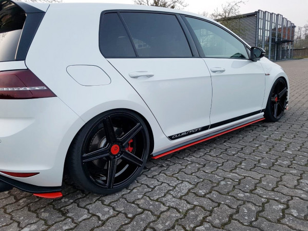 Seitenschweller Ansatz passend für VW GOLF Mk7 GTI CLUBSPORT schwarz Hochglanz