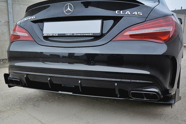 Diffusor Heck Ansatz passend für Heckschürze V.3 passend für Mercedes CLA A45 AMG C117 Facelift