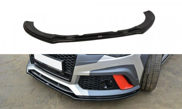 Front Ansatz für V.1 Audi RS6 C7 / C7 FL schwarz Hochglanz