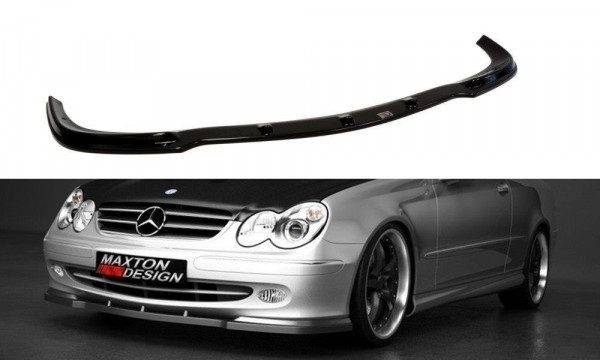 Front Ansatz für MERCEDES CLK W 209 FÜR STANDARD STOßSTANGE schwarz Hochglanz