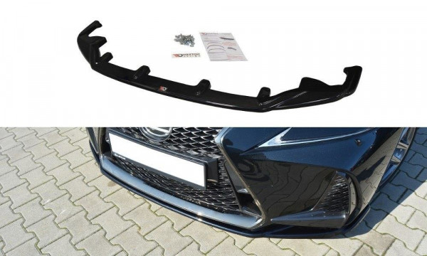 Front Ansatz für V.1 Lexus IS Mk3 Facelift F-Sport schwarz Hochglanz