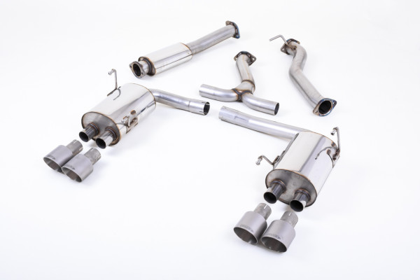 Milltek SSXSB045 Cat-back Quad Titanium GT100 - Subaru Impreza WRX STi Saloon / Sedan (2014 - 2022)