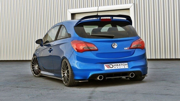 Heck Ansatz Flaps Diffusor für OPEL CORSA E OPC / VXR schwarz Hochglanz