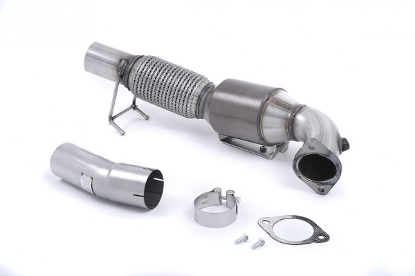 Milltek SSXFD192 Large Bore Downpipe and Hi-Flow Sports Cat 76.2 - Ford Focus Mk3 RS 2.3-litre EcoBo