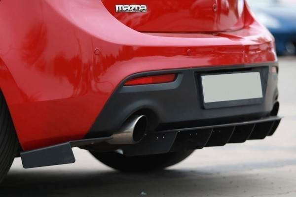 Heck Ansatz Flaps Diffusor passend für MAZDA 3 MK2 MPS