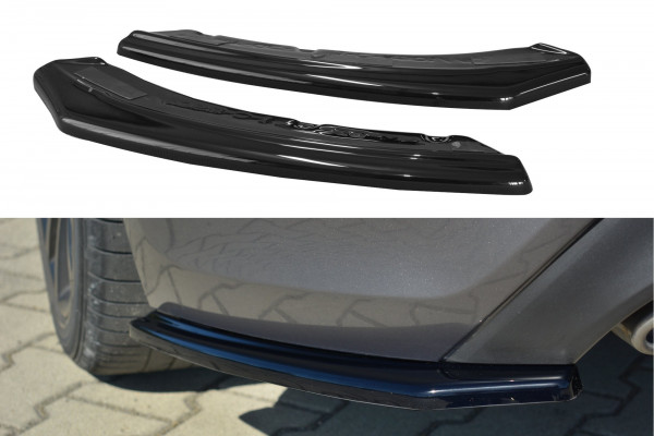 Heck Ansatz Flaps Diffusor passend für HYUNDAI GENESIS COUPÉ MK.1 schwarz Hochglanz