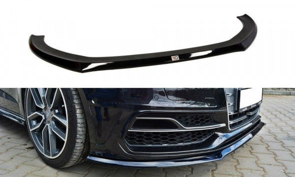 Front Ansatz für Audi S3 / A3 S-Line 8v Hatchback / Sportback schwarz Hochglanz