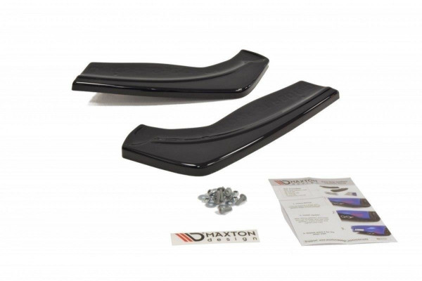 Heck Ansatz Flaps Diffusor für V.1 Ford Focus ST Mk2 FL schwarz Hochglanz