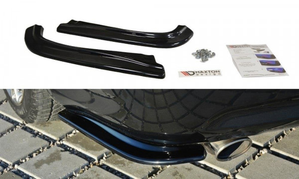 Heck Ansatz Flaps Diffusor für Infiniti G37 Sedan schwarz Hochglanz