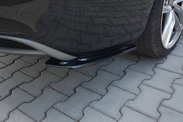 Heck Ansatz Flaps Diffusor passend für Audi A5 S-Line 8T FL Sportback schwarz Hochglanz