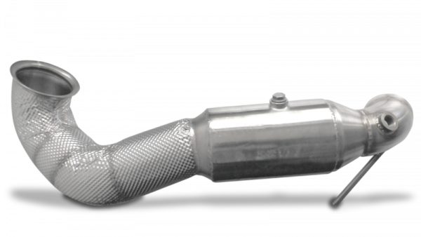 HJS-Downpipe Mercedes AMG A45 / CLA / GLA, 2.0 - EURO 6, 300 Cpi Sportkat, mit ECE