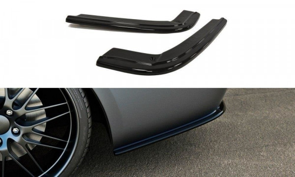 Heck Ansatz Flaps Diffusor für BMW 3er E92 M Paket schwarz Hochglanz