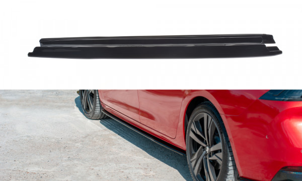 Seitenschweller Ansatz passend für Peugeot 508 Mk2 schwarz Hochglanz
